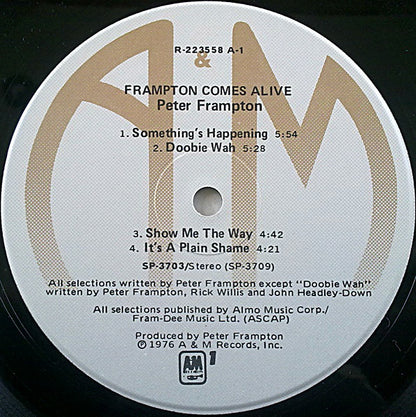 Peter Frampton : Frampton Comes Alive (2xLP, Album, Club, RE)