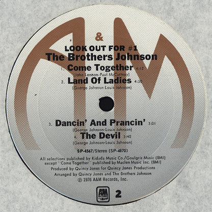 Brothers Johnson : Look Out For #1 (LP, Album, Ter)