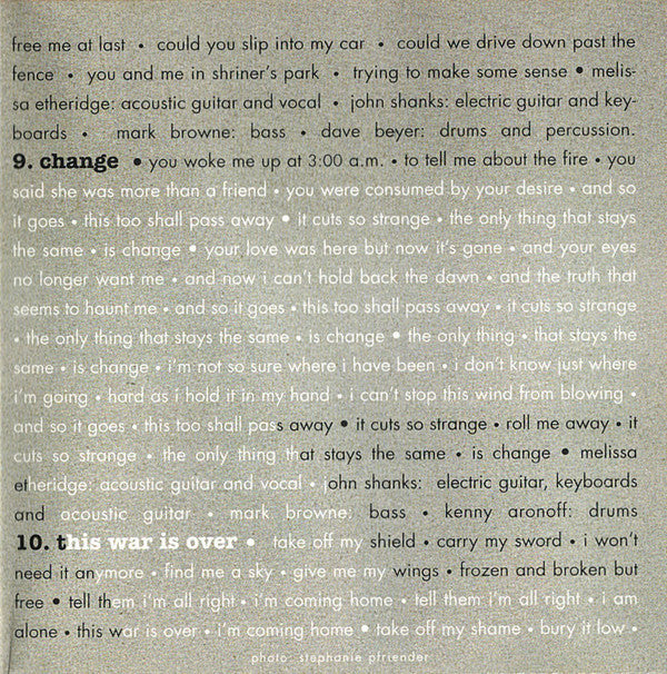 Melissa Etheridge : Your Little Secret (CD, Album, Club)