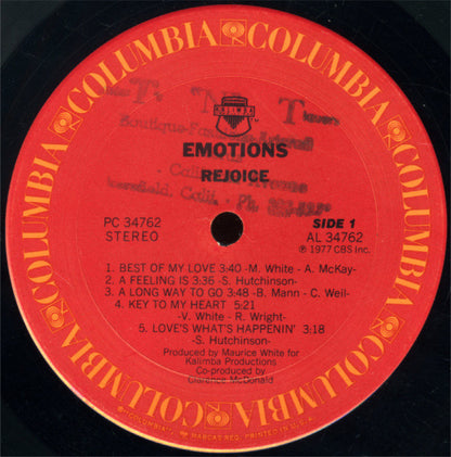 Emotions* : Rejoice (LP, Album, San)