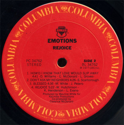 Emotions* : Rejoice (LP, Album, San)