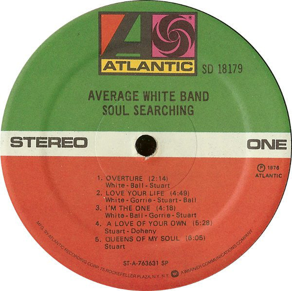 Average White Band : Soul Searching (LP, Album, SP )