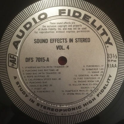 No Artist : Sound Effects, Volume 4 (LP, Album)