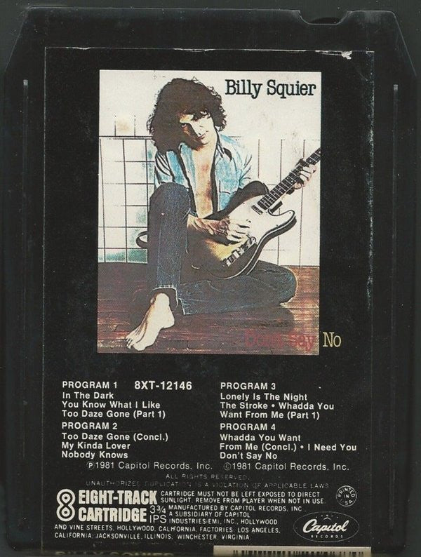 Billy Squier : Don't Say No (8-Trk, Album)
