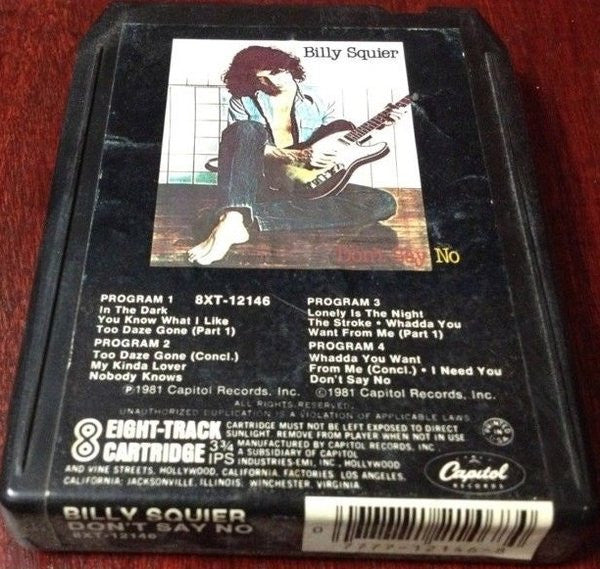 Billy Squier : Don't Say No (8-Trk, Album)
