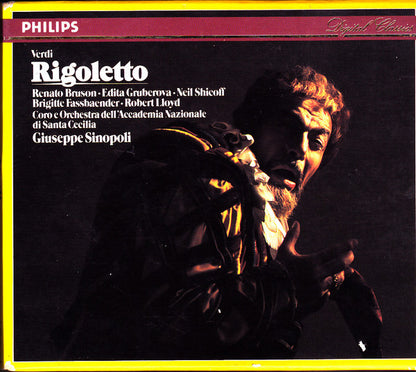 Giuseppe Verdi - Renato Bruson · Edita Gruberova · Neil Shicoff · Brigitte Fassbaender · Robert Lloyd (4) · Coro dell'Accademia Nazionale di Santa Cecilia E Orchestra dell'Accademia Nazionale di Santa Cecilia, Giuseppe Sinopoli : Rigoletto (2xCD, Album + Box, Sli)