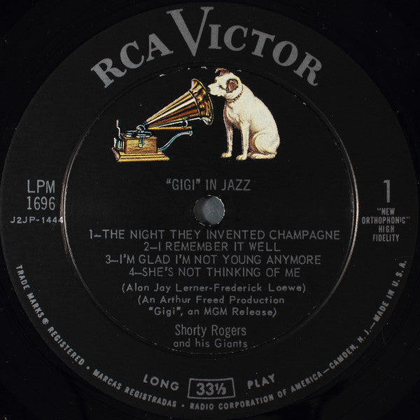 Shorty Rogers And His Giants : "Gigi" In Jazz (LP, Album, Mono)
