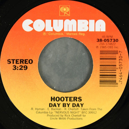 The Hooters : Day By Day (7", Single, Styrene, Pit)
