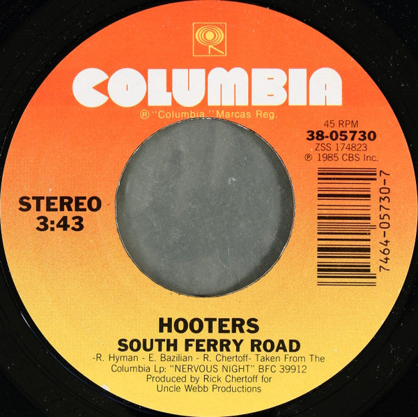 The Hooters : Day By Day (7", Single, Styrene, Pit)