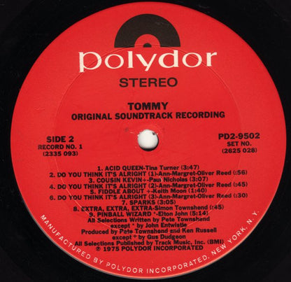 Various : Tommy (Original Soundtrack Recording) (2xLP, Album, PRC)