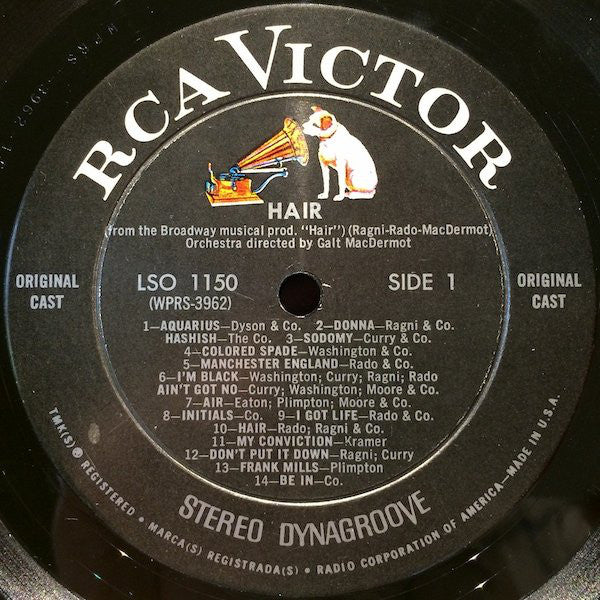 Various : Hair - The American Tribal Love-Rock Musical (The Original Broadway Cast Recording) (LP, Album, Ind)