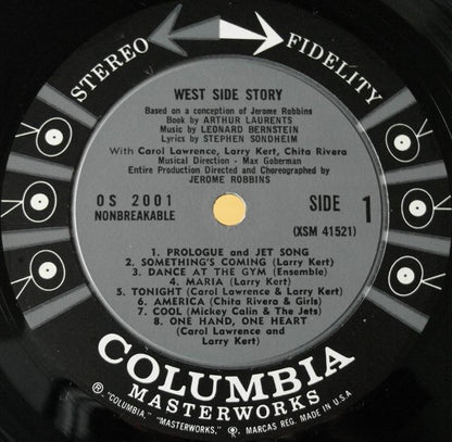 Leonard Bernstein ‧ Jerome Robbins ‧ Carol Lawrence ‧ Larry Kert ‧ Chita Rivera : West Side Story (LP, RE)