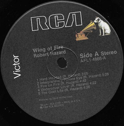 Robert Hazard : Wing Of Fire (LP, Album, Ind)