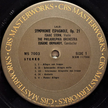 Édouard Lalo / Max Bruch - Isaac Stern, Eugene Ormandy, The Philadelphia Orchestra : Symphonie Espagnole /  Violin Concerto No. 1 (LP, Album, RE)