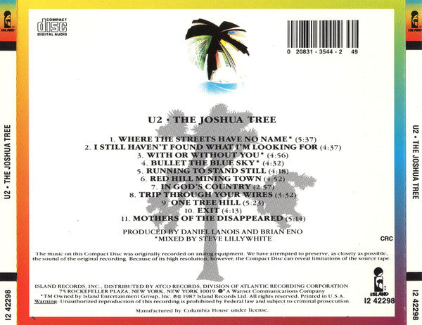 U2 : The Joshua Tree (CD, Album, Club, RE, Col)