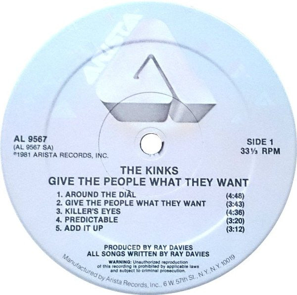 The Kinks : Give The People What They Want (LP, Album, Hau)