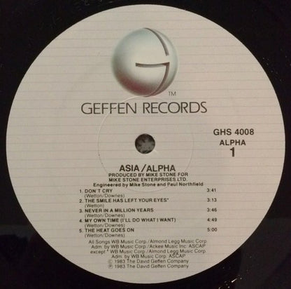 Asia (2) : Alpha (LP, Album, Spe)