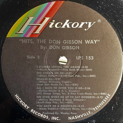 Don Gibson : Hits, The Don Gibson Way (LP, Album)