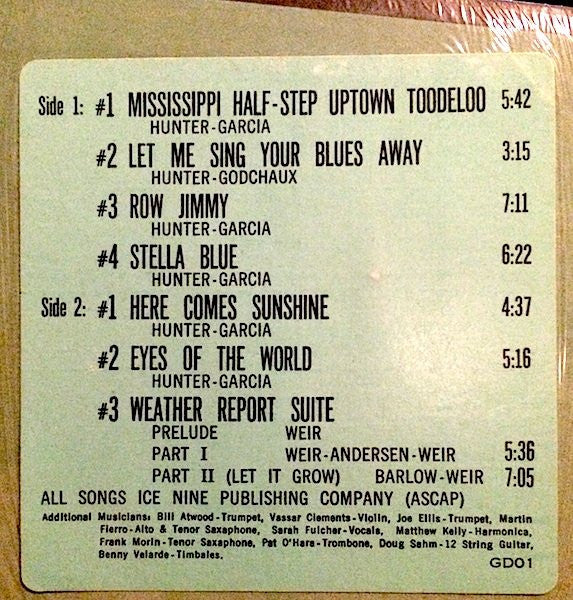 The Grateful Dead : Wake Of The Flood (LP, Album, Art)