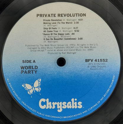 World Party : Private Revolution (LP, Album, Pit)