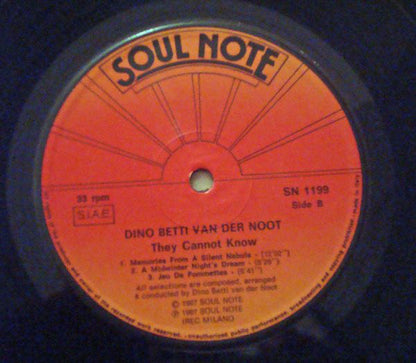 Dino Betti Van Der Noot : They Cannot Know (LP, Album)