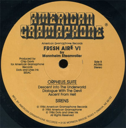 Mannheim Steamroller : Fresh Aire VI (LP, Album, Gat)