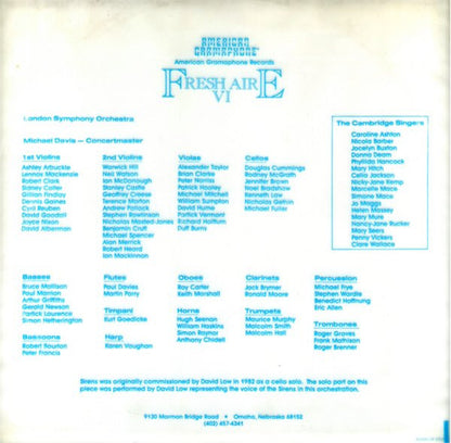 Mannheim Steamroller : Fresh Aire VI (LP, Album, Gat)