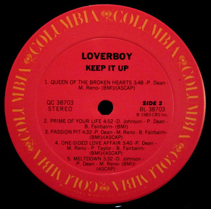 Loverboy : Keep It Up (LP, Album, Pit)
