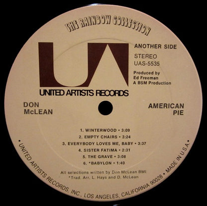 Don McLean : American Pie (LP, Album, Ter)