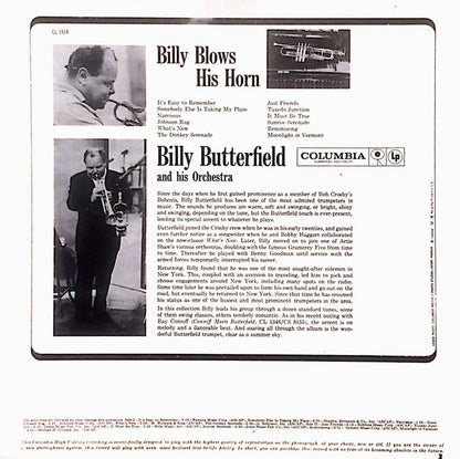 Billy Butterfield And His Orchestra : Billy Blows His Horn (LP)