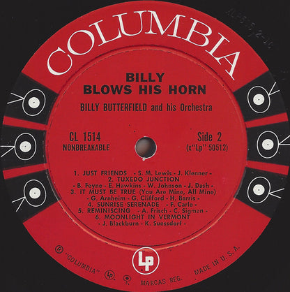 Billy Butterfield And His Orchestra : Billy Blows His Horn (LP)