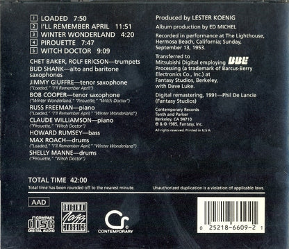 Chet Baker And Howard Rumsey's Lighthouse All-Stars : Witch Doctor (CD, Album, RE, RM)