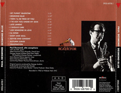 Paul Desmond : Desmond Blue (CD, Album, RE)