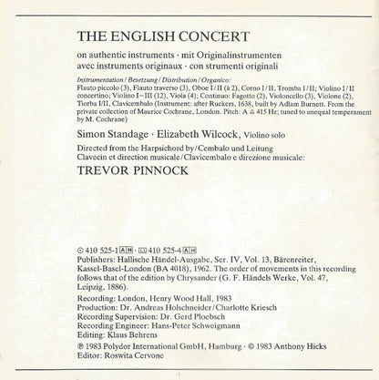 Georg Friedrich Händel – The English Concert, Trevor Pinnock : Water Music (CD, Album, Club)