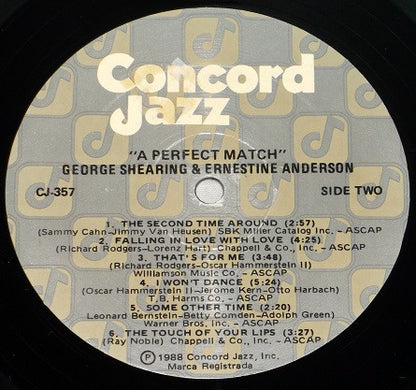 George Shearing & Ernestine Anderson : A Perfect Match (LP, Album)