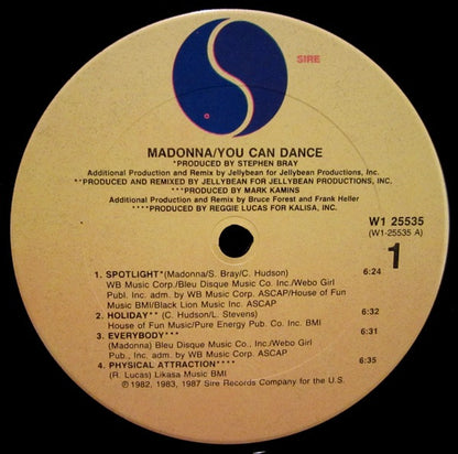 Madonna : You Can Dance (LP, Comp, Club, Col)