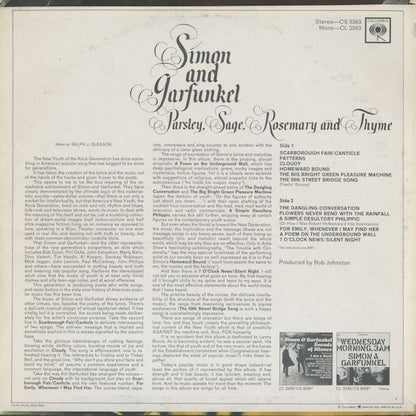 Simon & Garfunkel : Parsley, Sage, Rosemary And Thyme (LP, Album, RP, Ter)