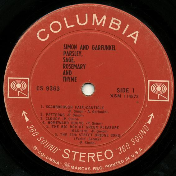Simon & Garfunkel : Parsley, Sage, Rosemary And Thyme (LP, Album, RP, Ter)