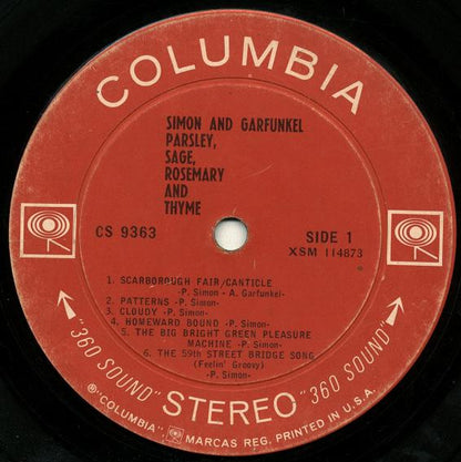 Simon & Garfunkel : Parsley, Sage, Rosemary And Thyme (LP, Album, RP, Ter)