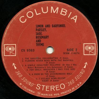 Simon & Garfunkel : Parsley, Sage, Rosemary And Thyme (LP, Album, RP, Ter)