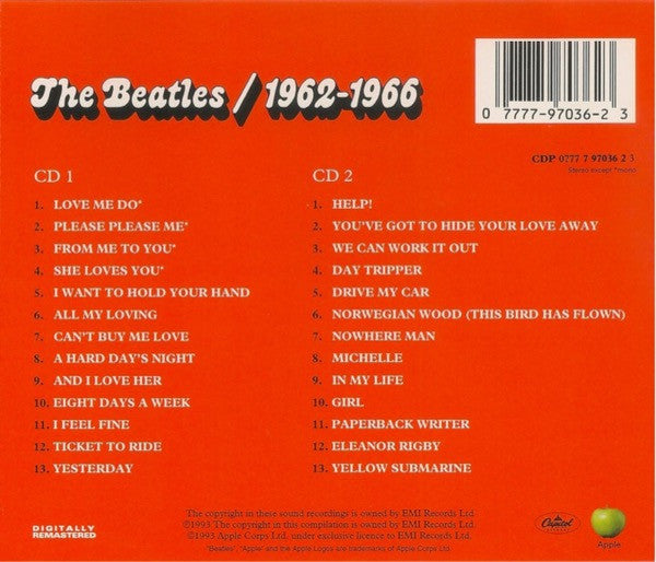 The Beatles : 1962-1966 (2xCD, Comp, RE, RM, RP)