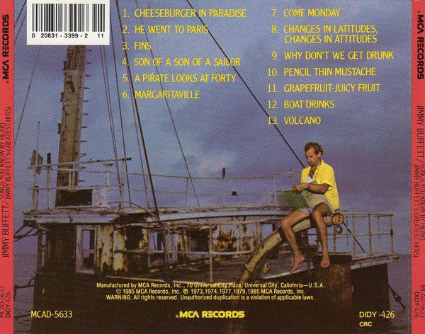 Jimmy Buffett : Songs You Know By Heart (Jimmy Buffett's Greatest Hit(s)) (CD, Comp, Club, RE, RP)