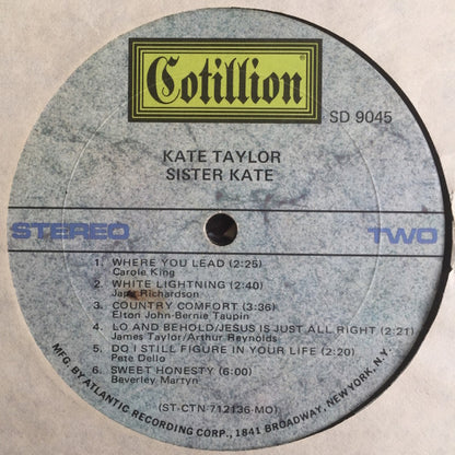 Kate Taylor : Sister Kate (LP, Album, MO)