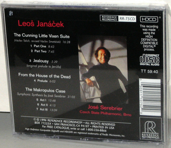 Leoš Janáček - Jose Serebrier, Brno State Philharmonic Orchestra : The Makropulos Case - The Cunning Little Vixen Suite - Jealousy - From The House Of The Dead (HDCD, Album)