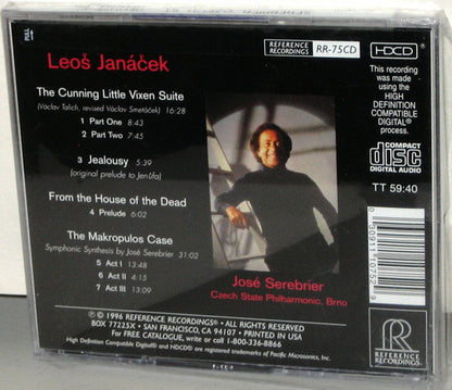 Leoš Janáček - Jose Serebrier, Brno State Philharmonic Orchestra : The Makropulos Case - The Cunning Little Vixen Suite - Jealousy - From The House Of The Dead (HDCD, Album)