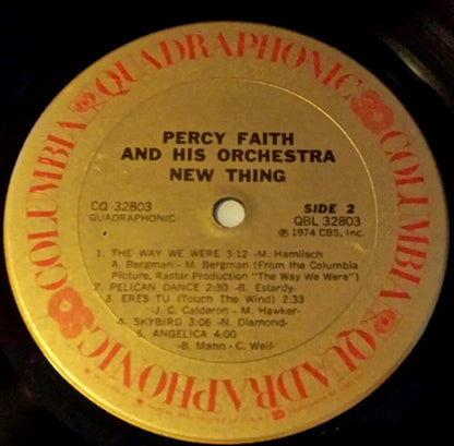 Percy Faith & His Orchestra : New Thing (LP, Album, Quad)