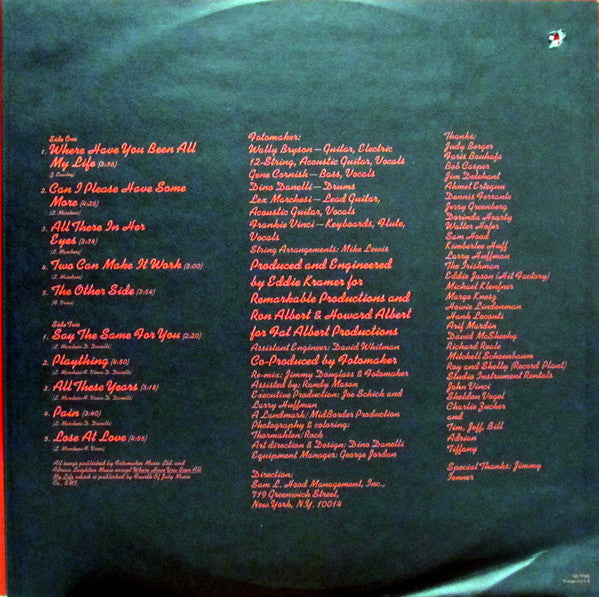 Fotomaker : Fotomaker (LP, Album, RI )