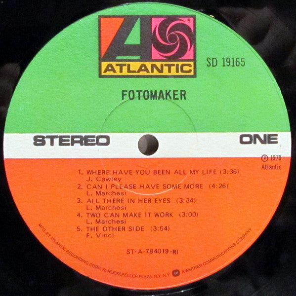 Fotomaker : Fotomaker (LP, Album, RI )