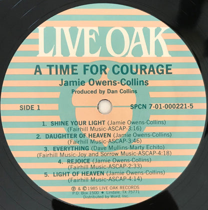 Jamie Owens-Collins : A Time For Courage (LP, Album)