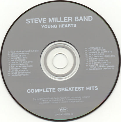 Steve Miller Band : Young Hearts: Complete Greatest Hits (CD, Comp, RM, RP, Cin)